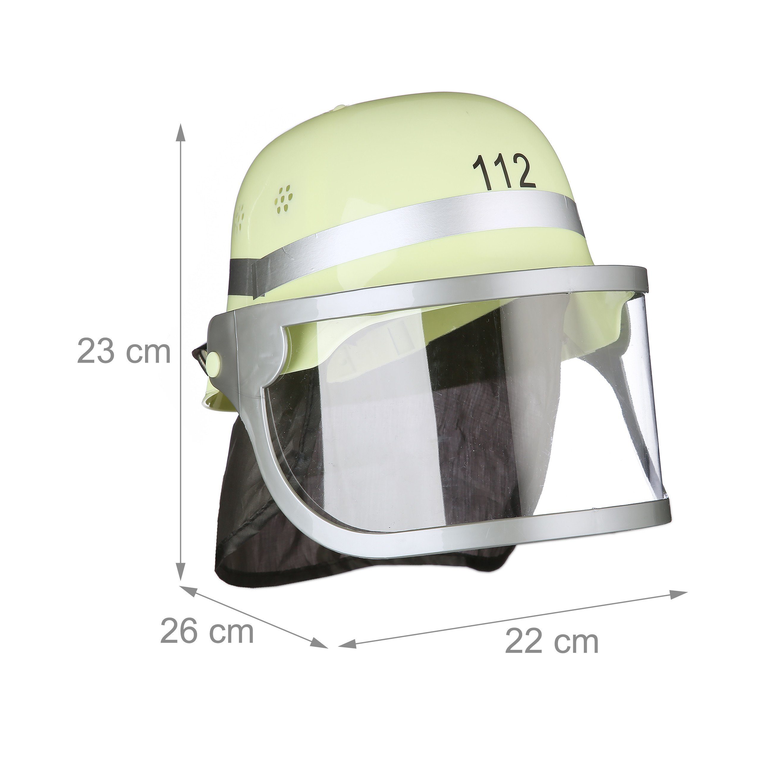 relaxdays Feuerwehrhelm Feuerwehrhelm Kinder mit Blaulicht