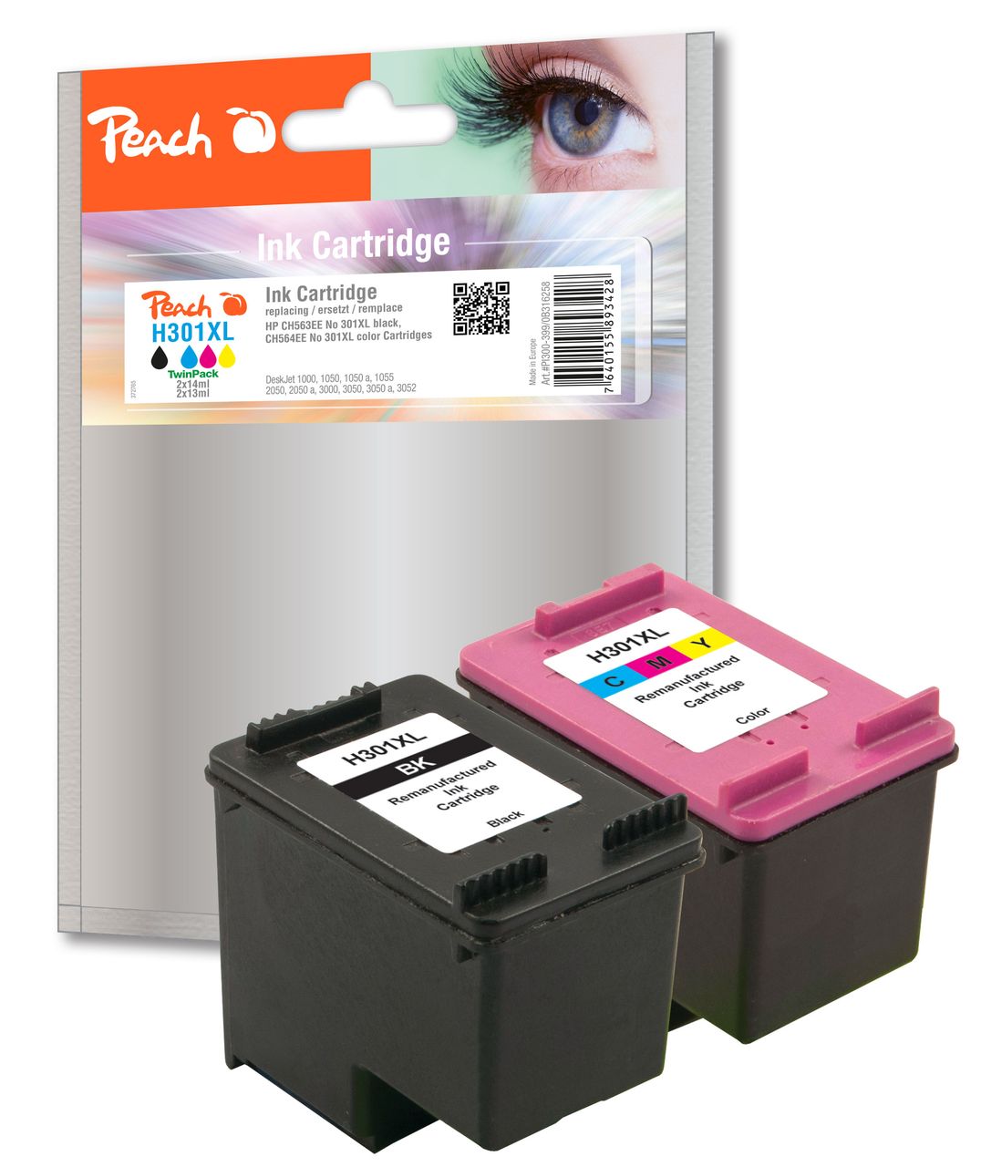Peach Spar Pack Druckköpfe ersetzt HP No. 301XL
