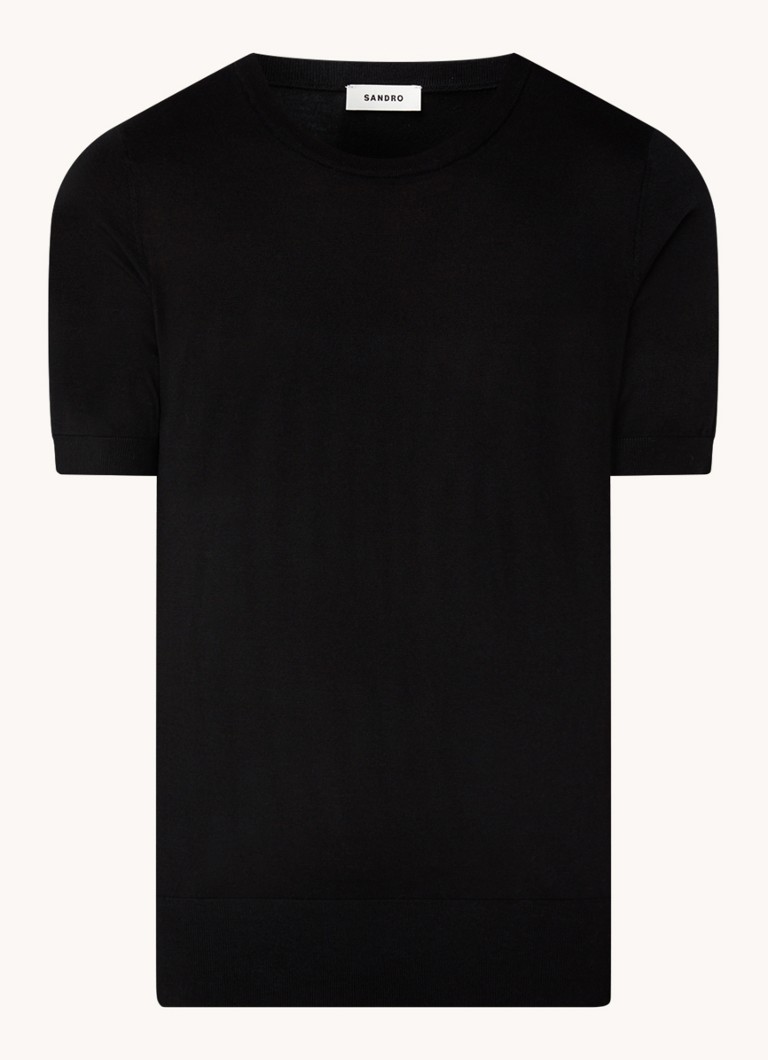 T-shirt Sandro in lana a maglia fine