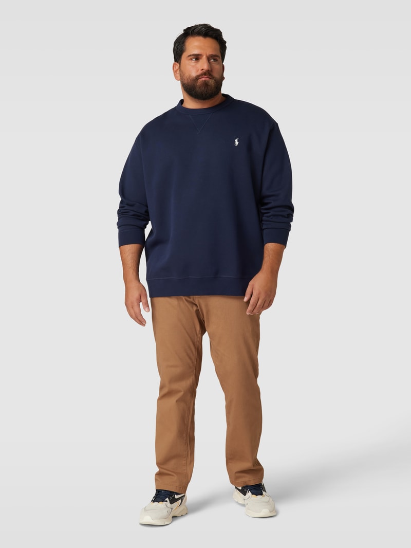 PLUS SIZE Sweatshirt mit Logo-Stitching in marineblau