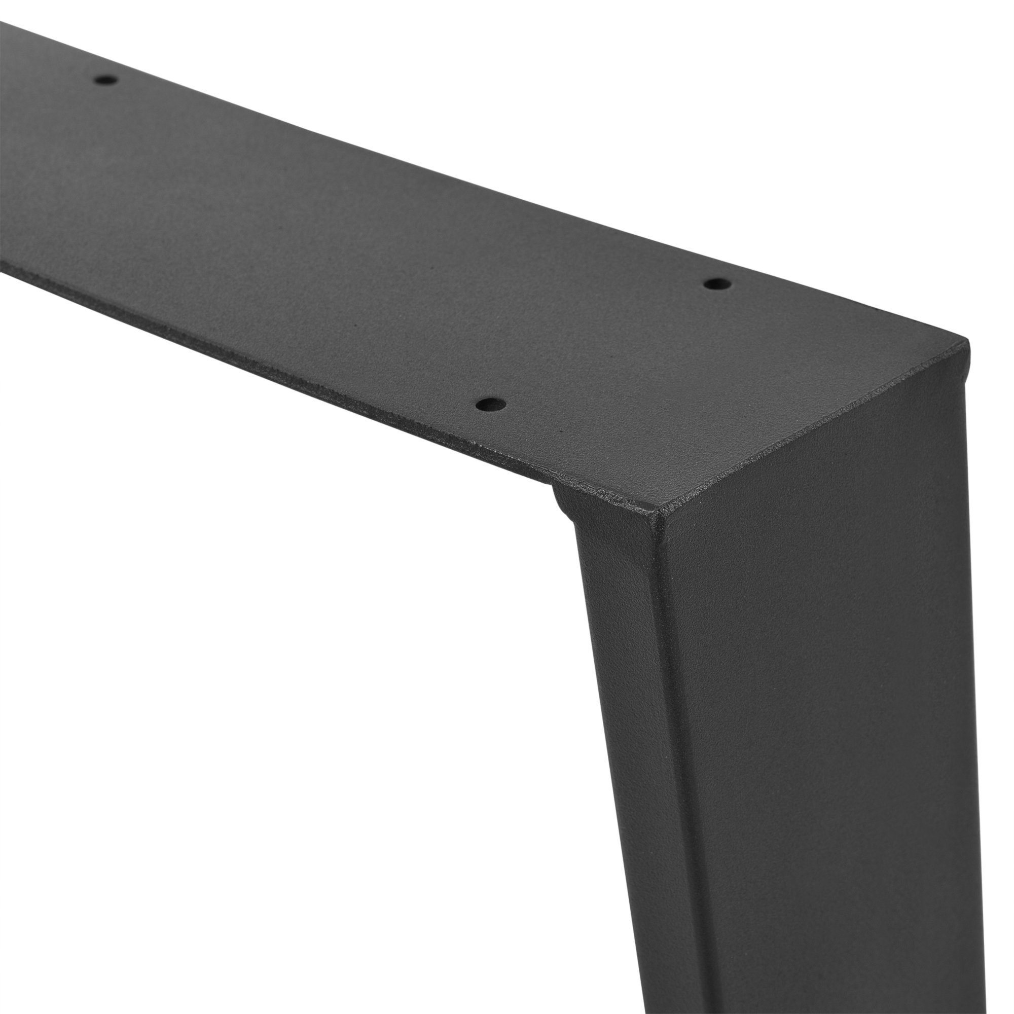 en.casa Tischgestell, Makers DIY Tischuntergestell 2er Set 40x43cm Stahl Schwarz