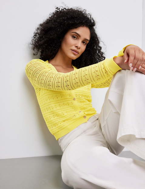 Cardigan aus Pointelle-Strick