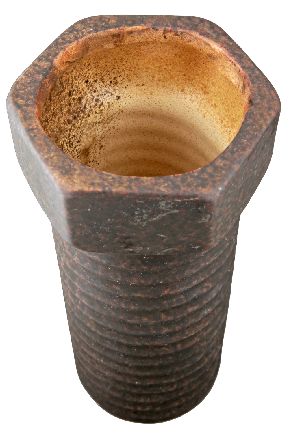 Vase Schraube Antique braun