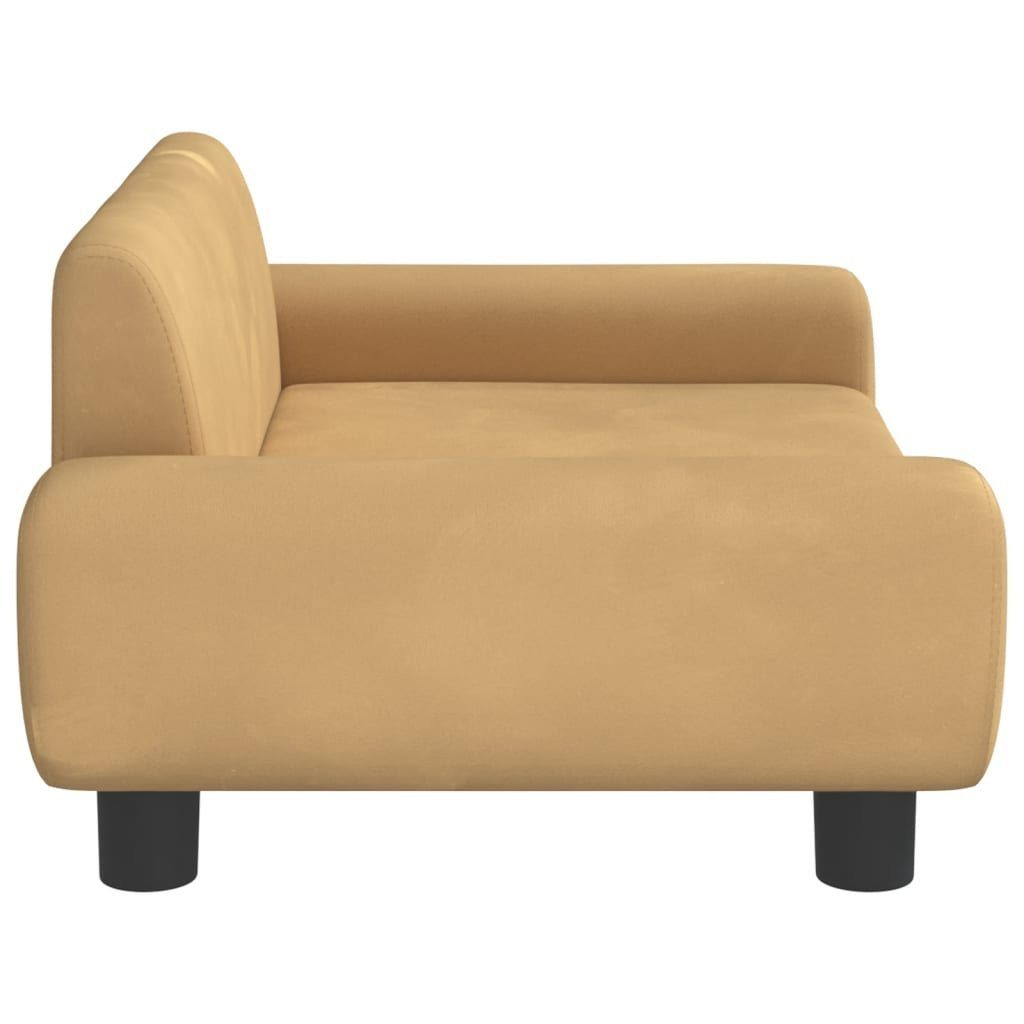 vidaXL Kindersofa Kindersofa Braun 70x45x33 cm Samt Kindercouch Kindermöbel Kinderzimmer