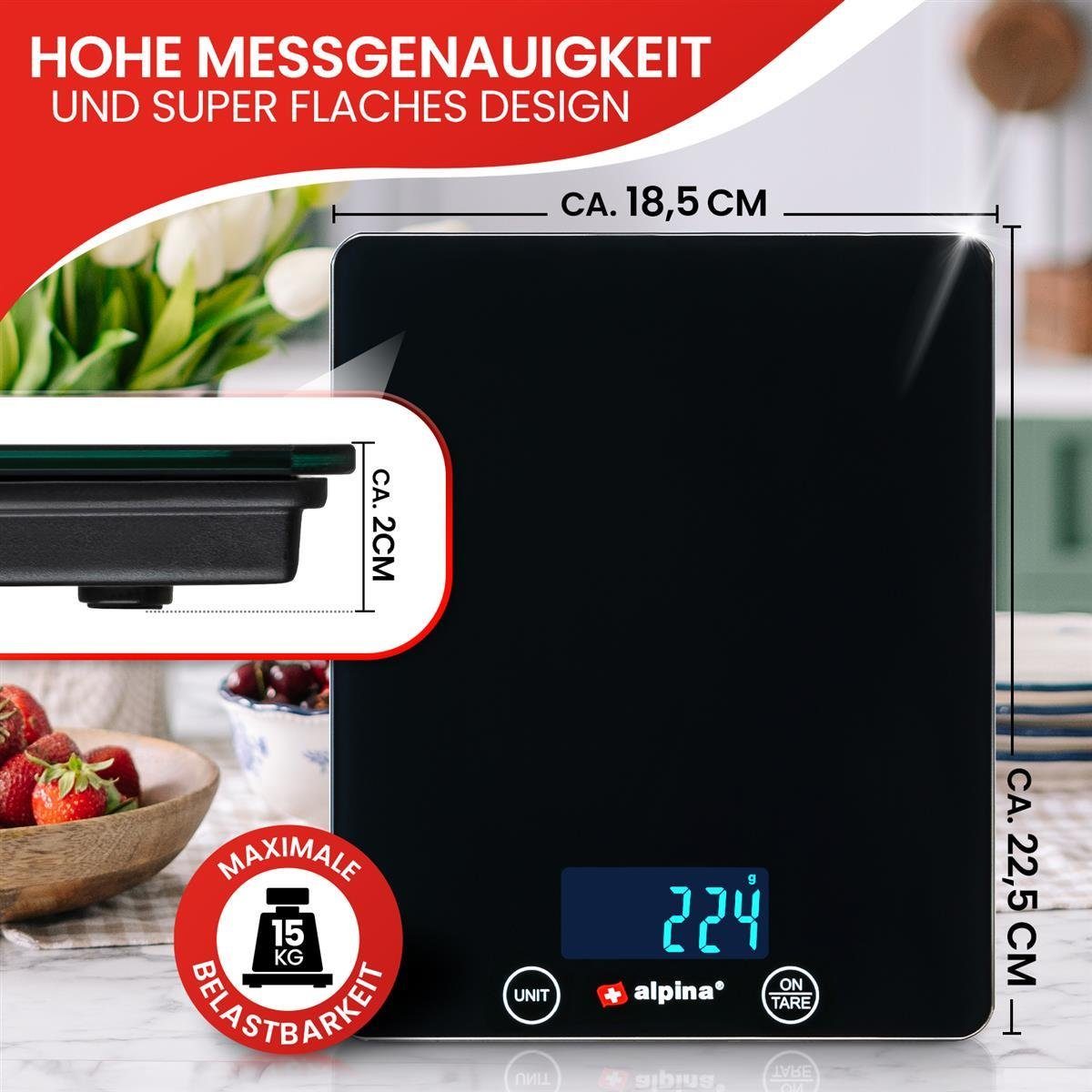 Alpina Küchenwaage Digitale Küchenwaage ALPINA