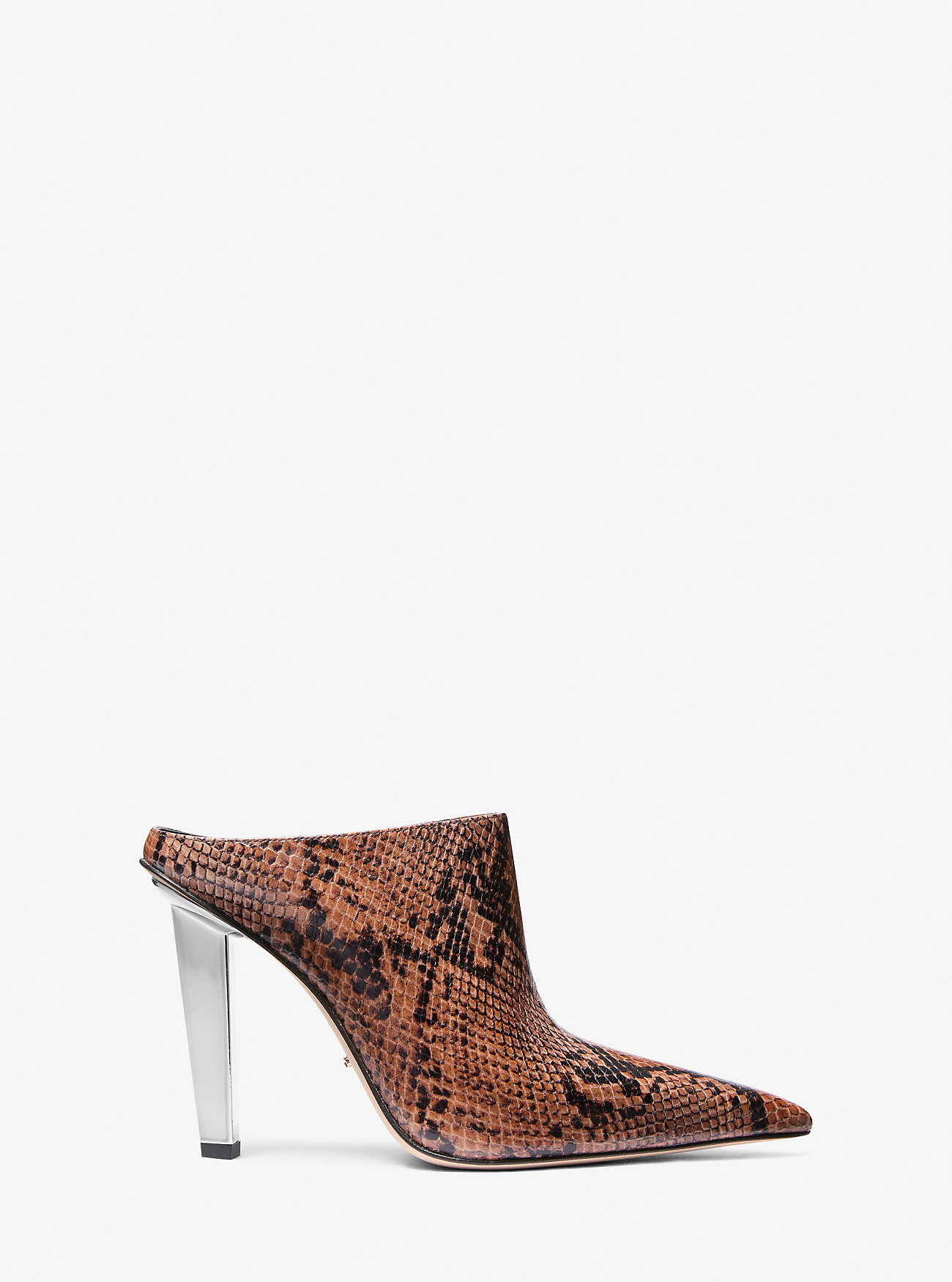 Halle Snake Embossed Leather Mule Pumps - Bagasje