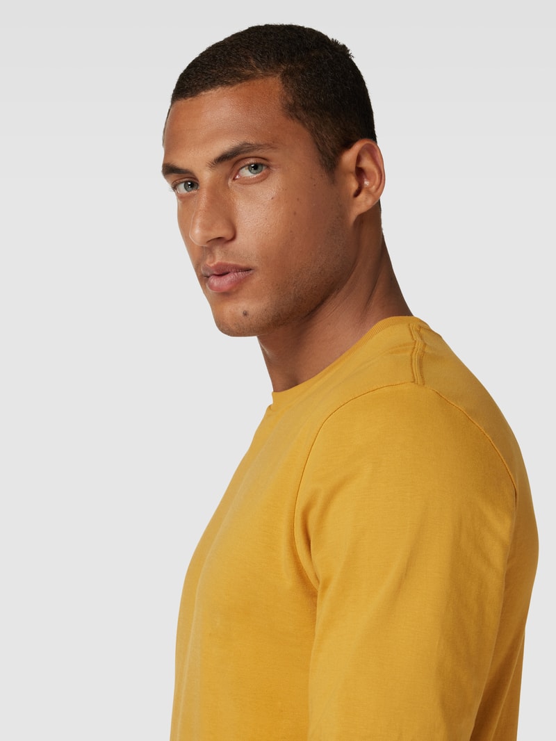 Longsleeve mit Rundhalsausschnitt in gelb