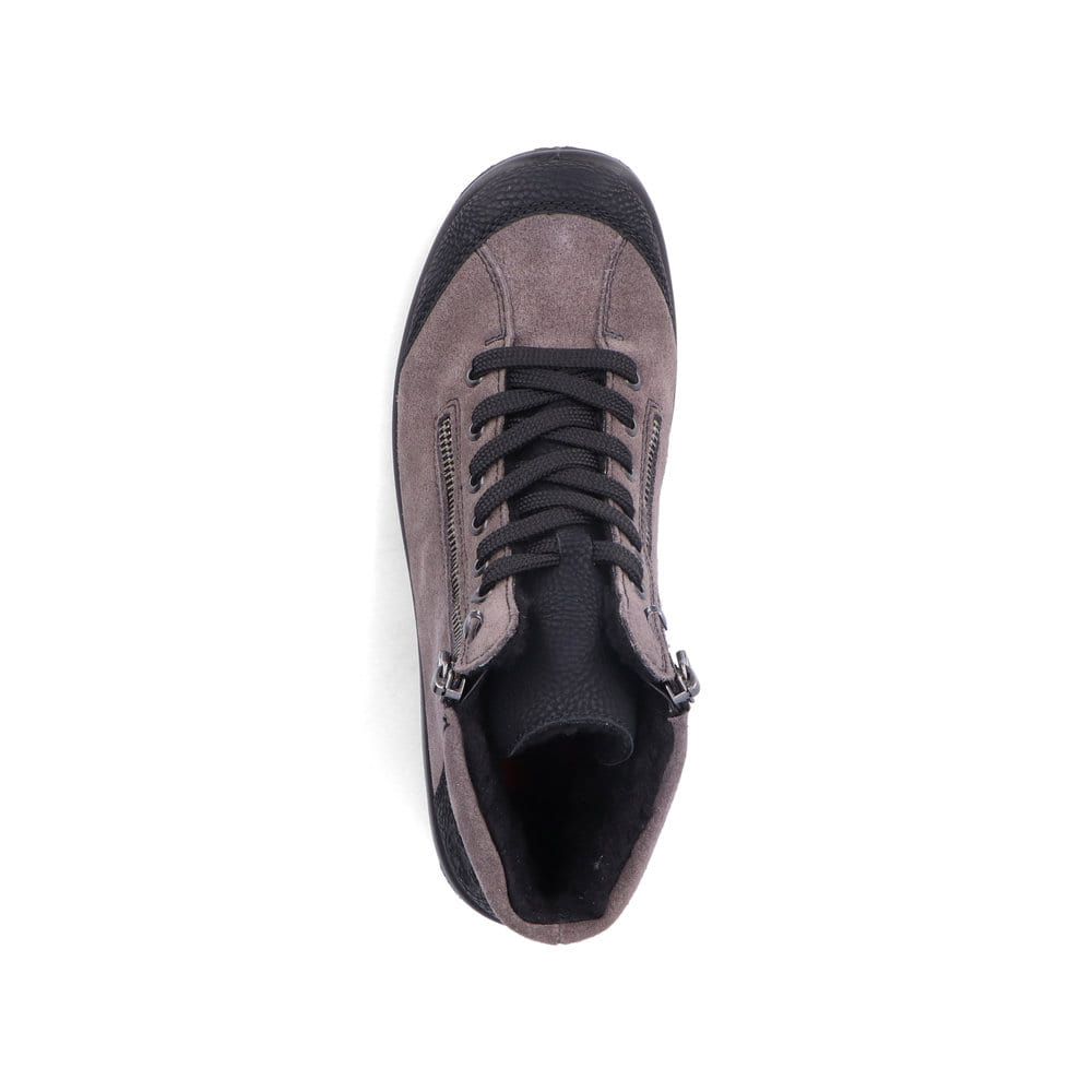 Rieker Damen Schnürstiefel stahlgrau