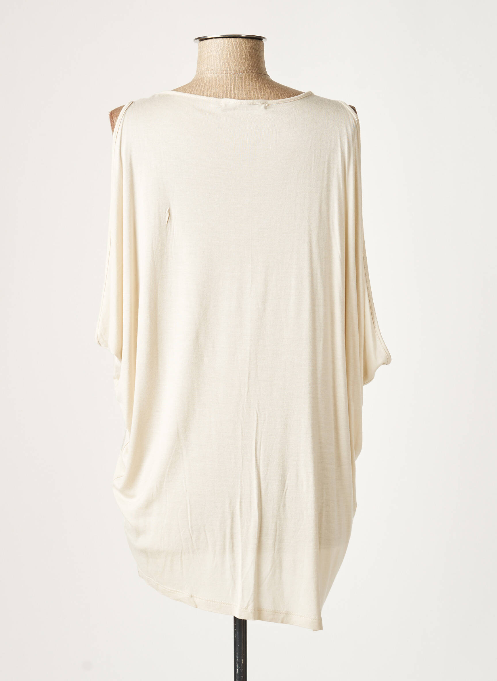 Lauren Vidal Tuniquesansmanche Femme couleur beige