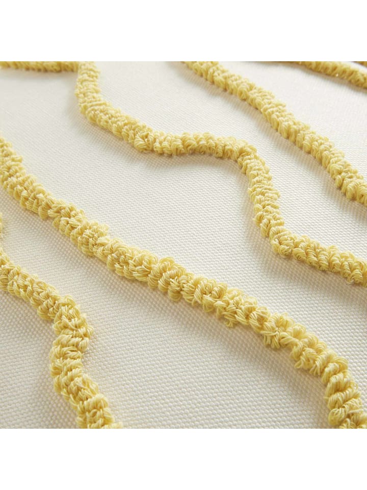 Tom Tailor Zierkissenhülle WAVY in Gelb günstig kaufen 45 x 45 cm