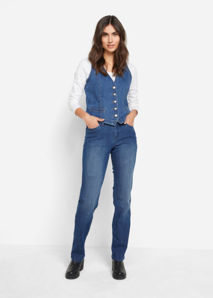 Komfort-Stretch-Jeans, Straight, 2-er Pack