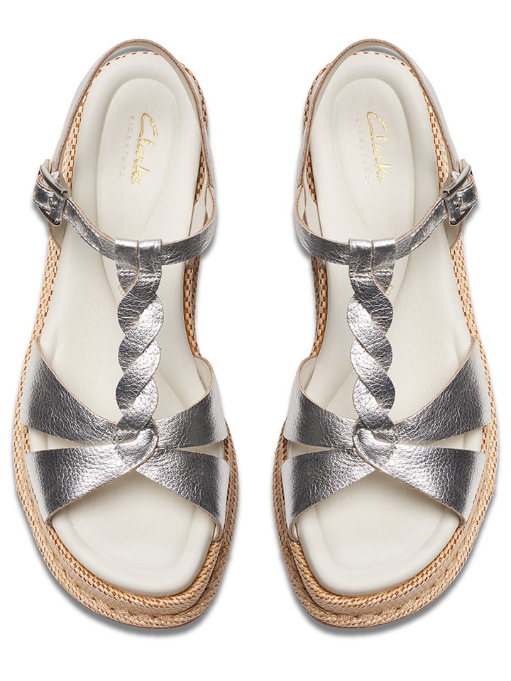 Clarks Leder-Keilsandaletten 