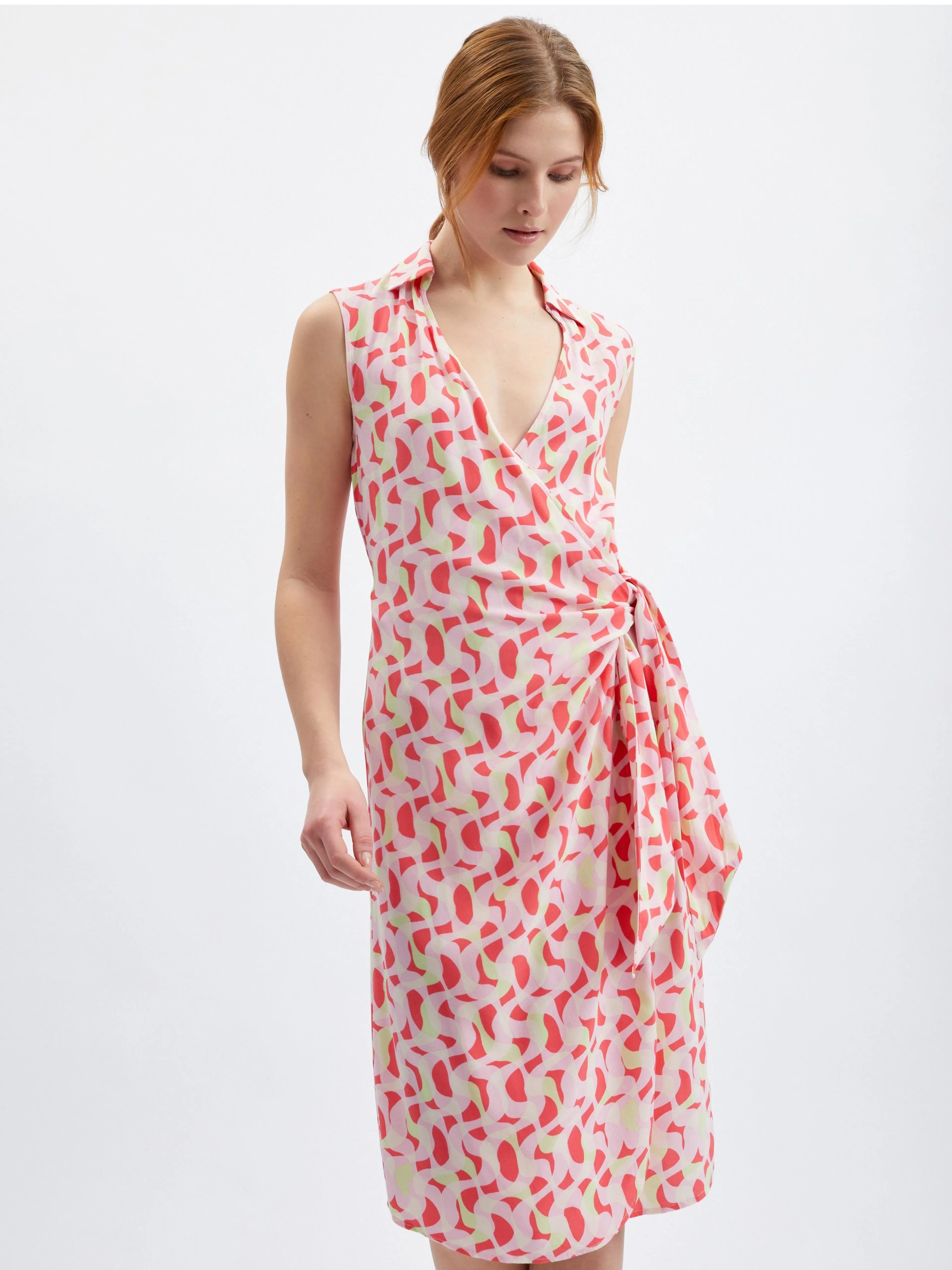 Pinkes gemustertes Damenkleid ORSAY