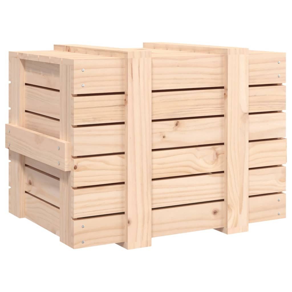 vidaXL Aufbewahrungsbox Truhe 58x40,5x42 cm Massivholz Kiefer (1 St)