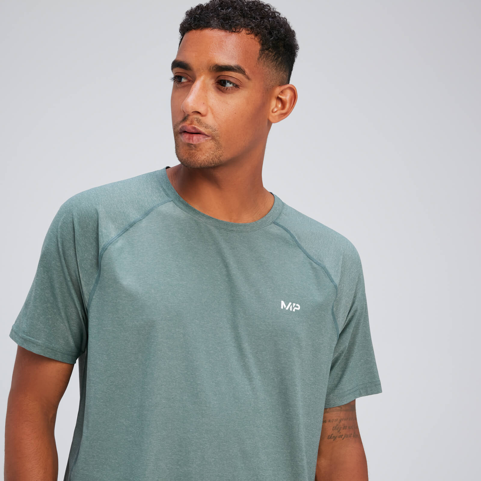 T-shirt à manches courtes MP Tempo pour hommes – Gris ardoise chiné