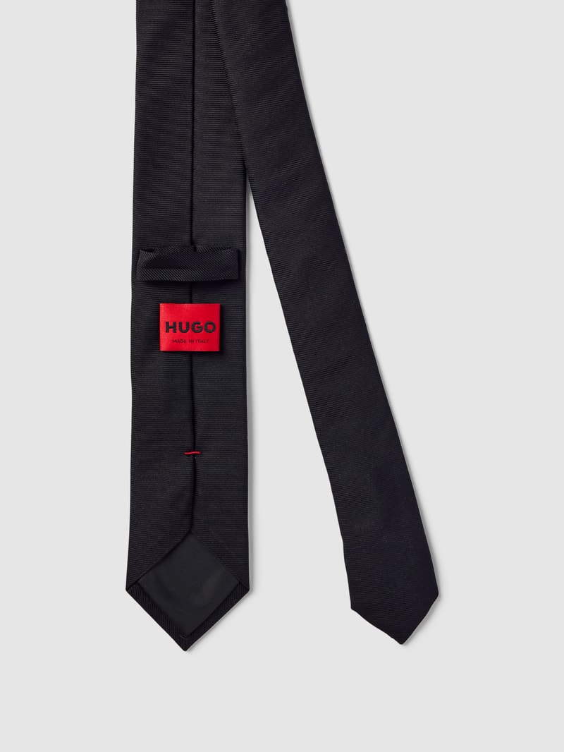 Seidenkrawatte mit Allover-Muster Modell 'Tie' (6 cm) in schwarz