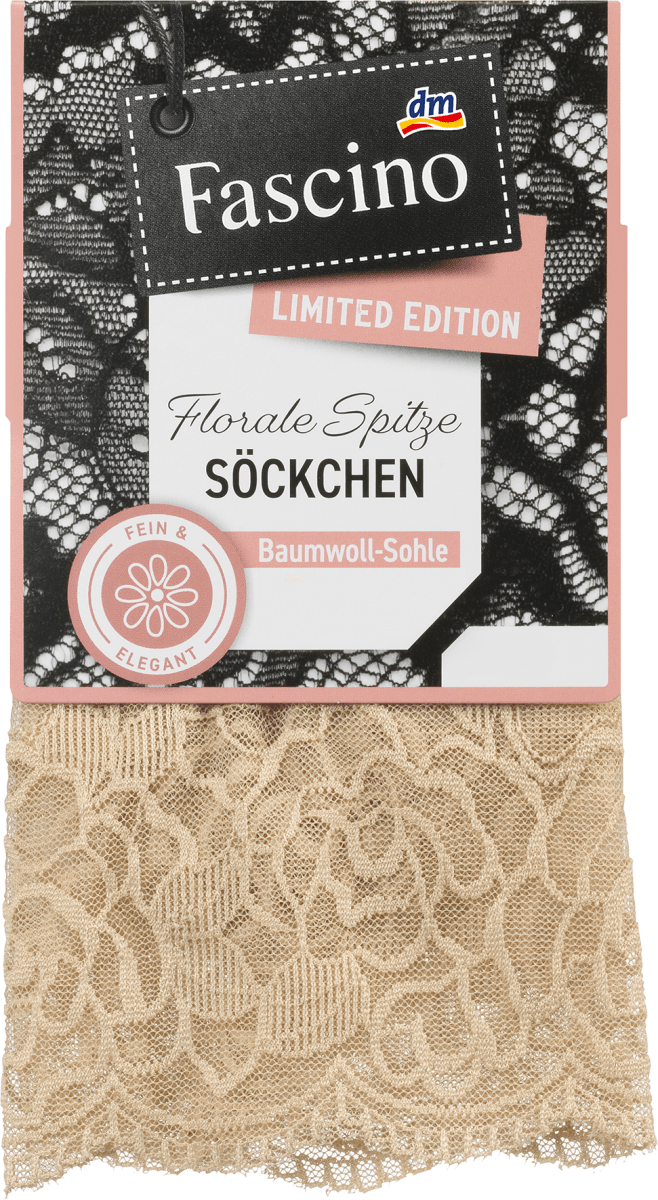 Socken mit Spitze braun Gr. 39-42, 1 St