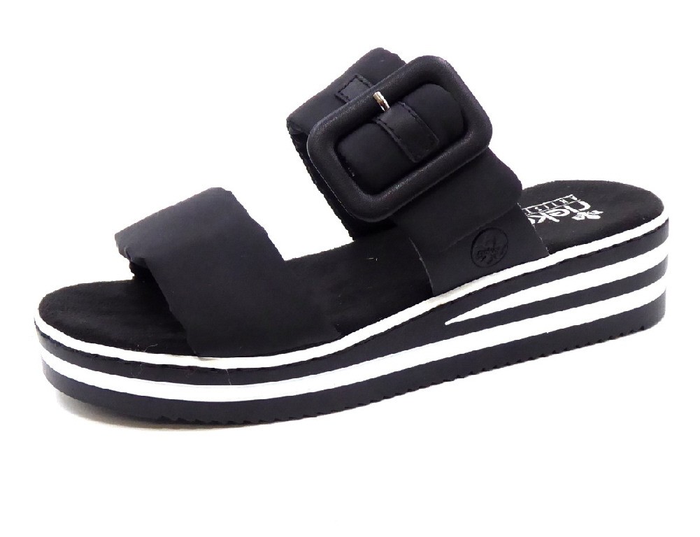 RIEKER Klassische Sandalen schwarz