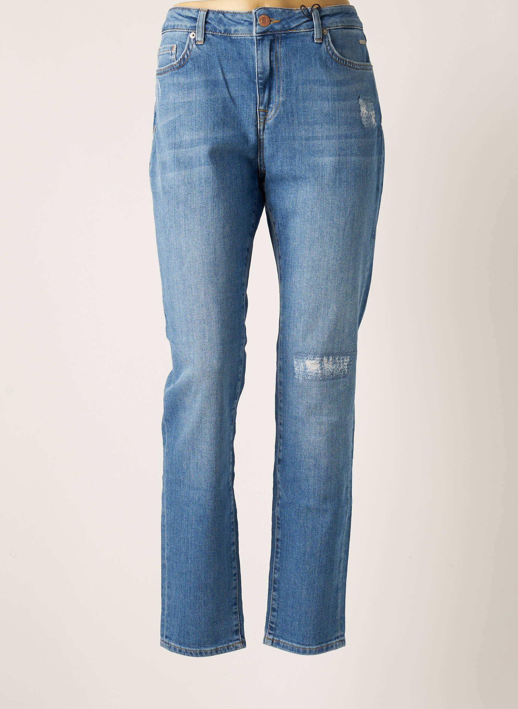 Blue Daze Jean Mom Femme couleur bleu