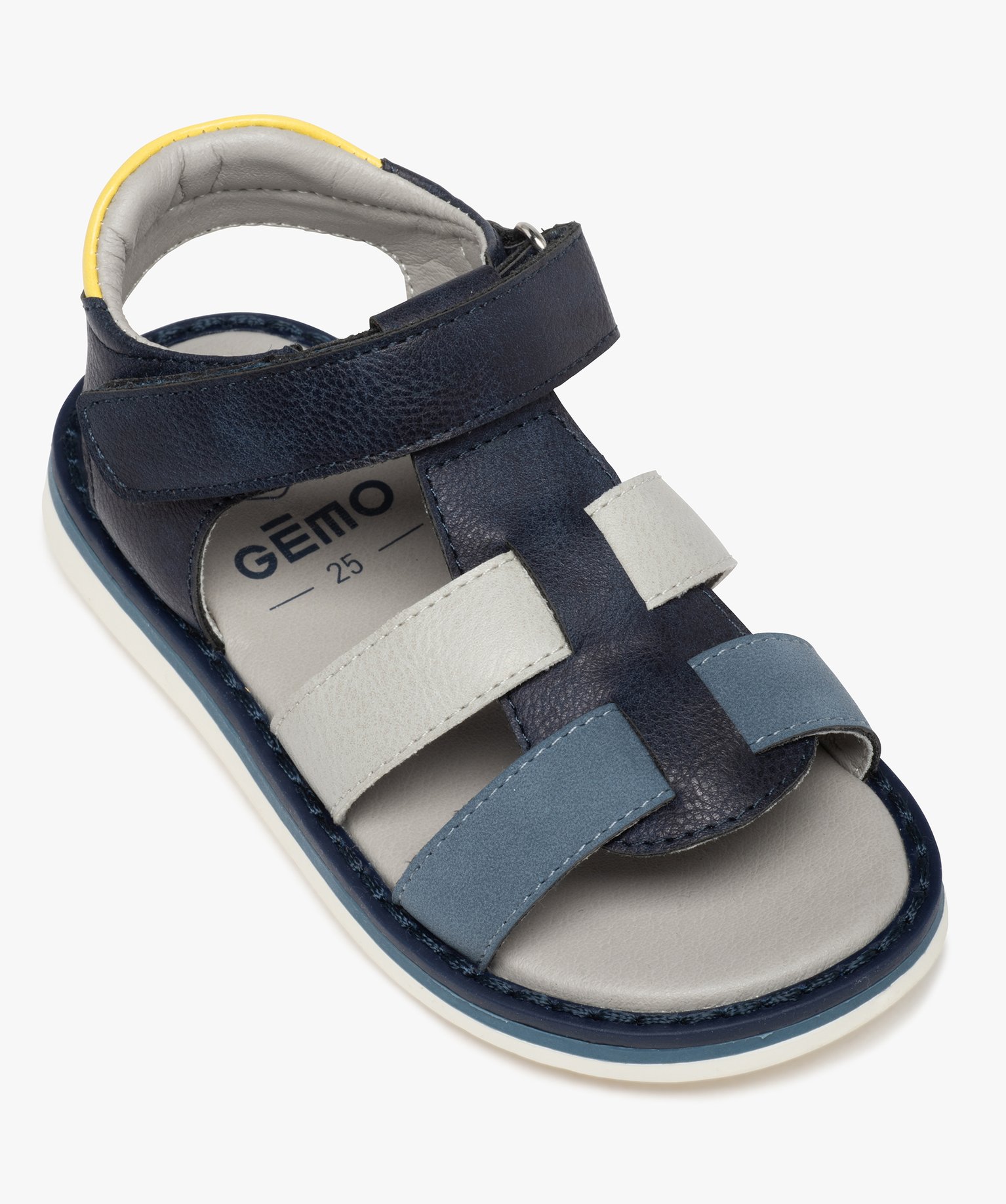 Sandales Garçon à brides multiples colorées marine | GEMO