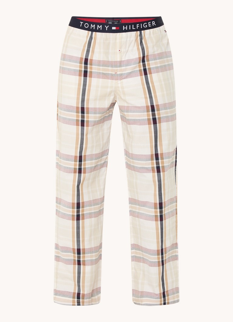 Bas de pyjama Tommy Hilfiger à carreaux et bande logotée