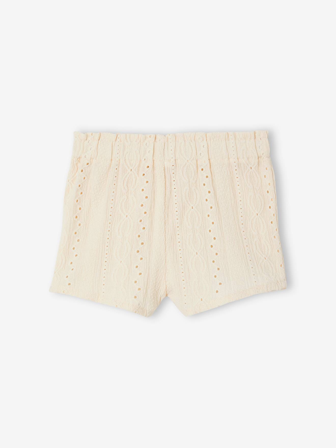 Vertbaudet Baby Shorts mit Strukturmuster - wollweiß