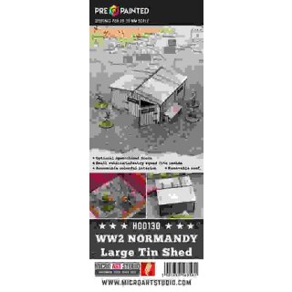WW2 Normandy Large Tin Shed  (PREPAINTED)