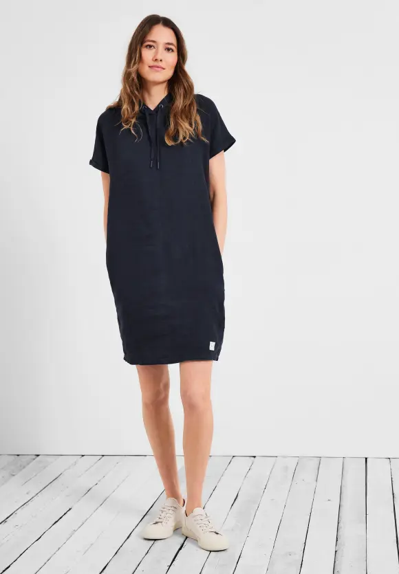 CECIL Leinen Hoodie Kleid