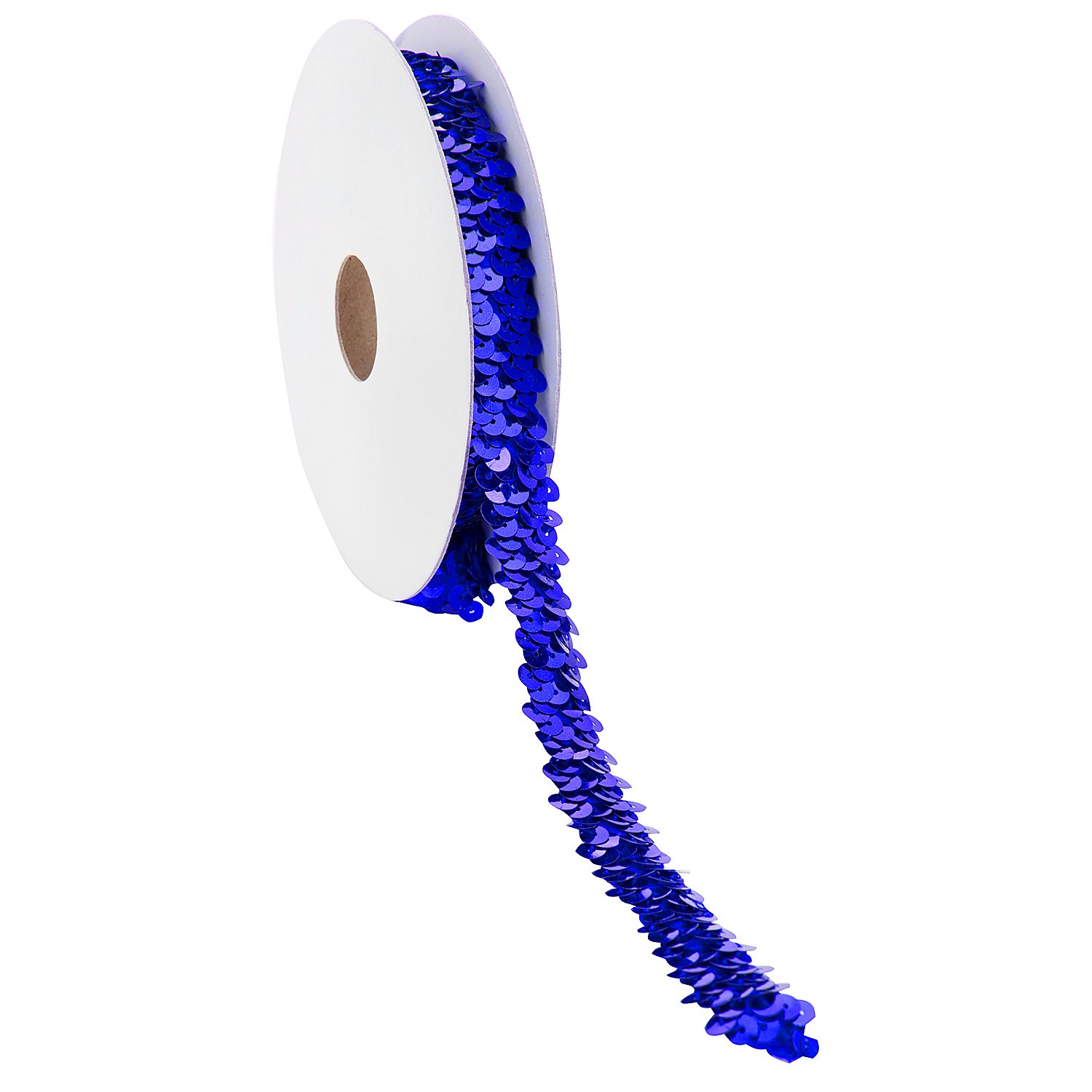 Elastik-Paillettenband, blau, Breite: 20 mm, Länge: 3 m