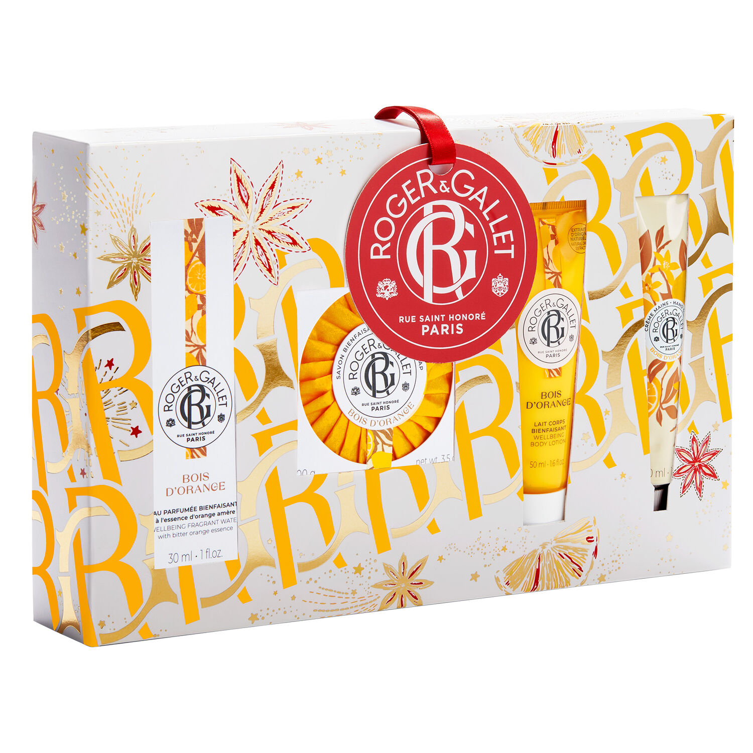 Roger&Gallet Bois D'Orange Coffret Eau Parfumée Bienfaisante 30ml + 3 Produits
