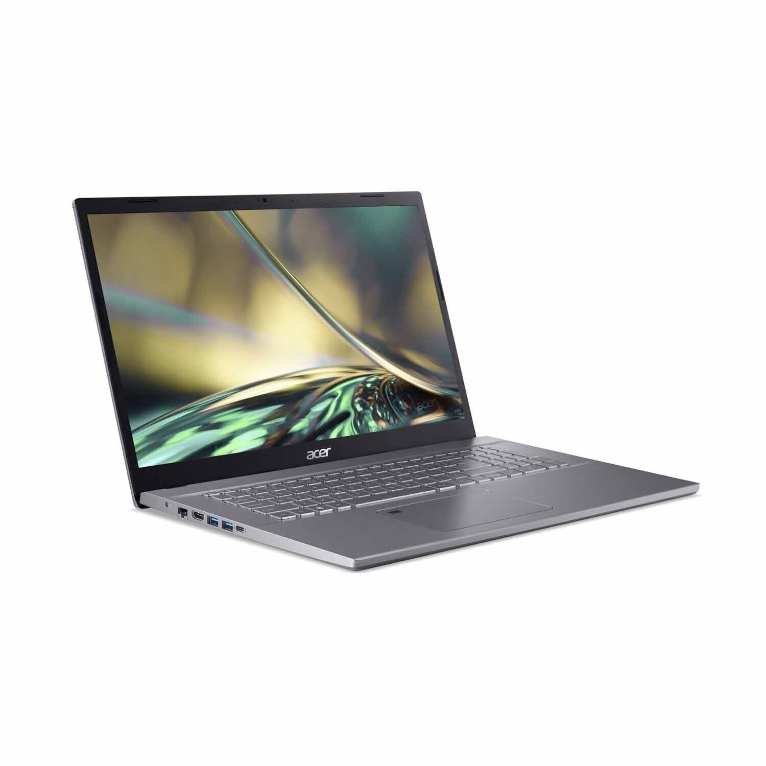 Acer Aspire A517-53, 8GB RAM, Notebook (44,00 cm/17.3 Zoll, Intel Core i5 1235U, Iris Xe, 500 GB SSD, Windows 11 Pro 64Bit + MS Office 2021 Plus, Beleuchtete Tastatur)