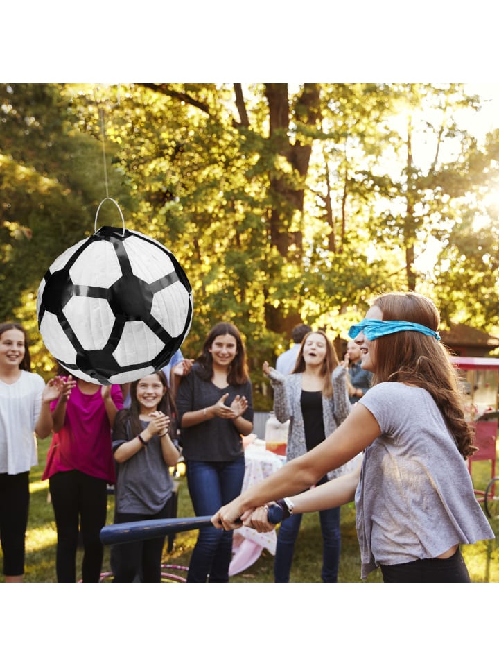 relaxdays Pinata Fußball in Weiß/Schwarz günstig kaufen onesize