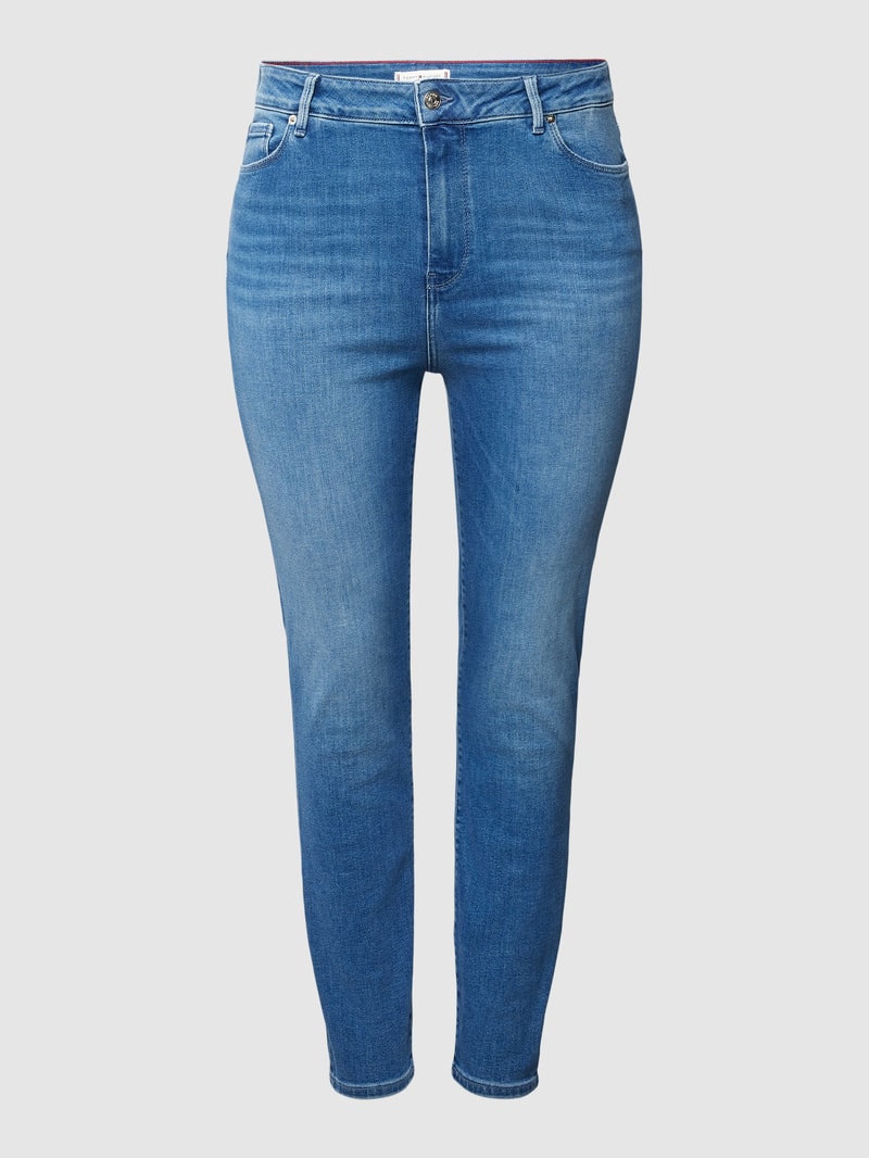 PLUS SIZE Skinny Fit Jeans im 5-Pocket-Design Modell 'HARLEM' in jeans