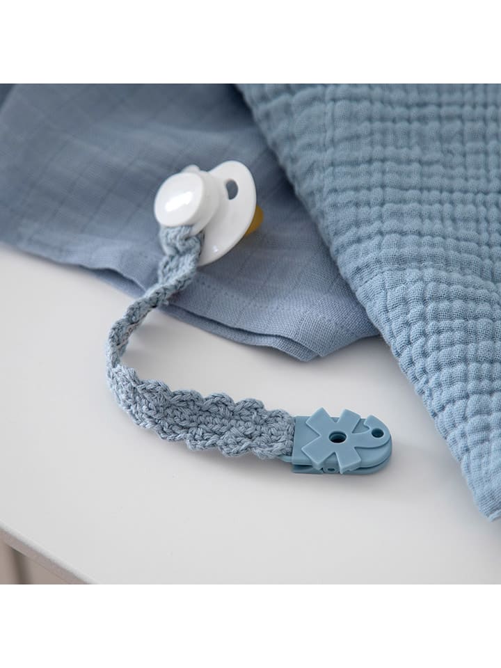Sebra Häkel-Schnullerkette in Hellblau - ab Geburt günstig kaufen onesize