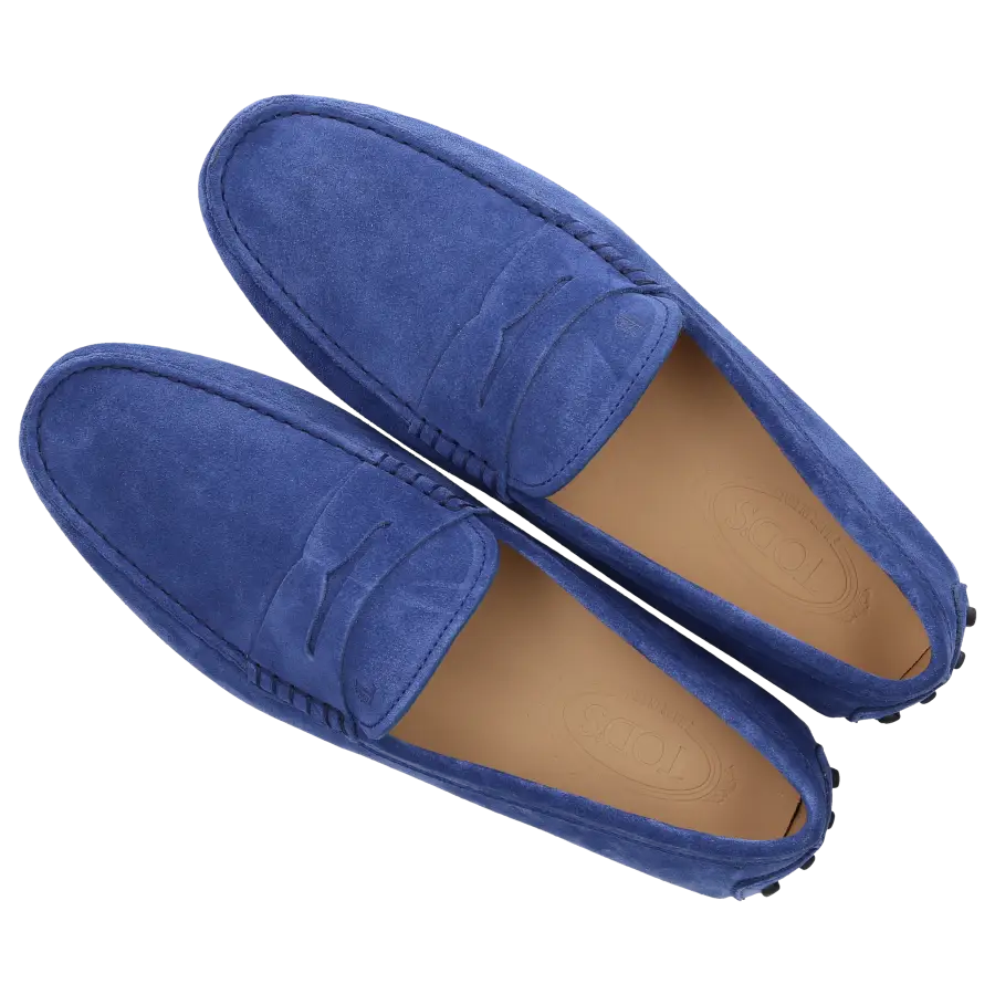 Tod's - Mokassins GOMMINO Veloursleder - blau