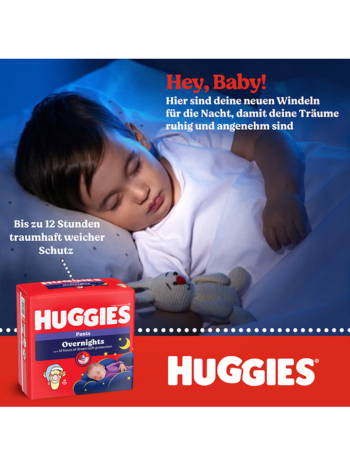 HUGGIES 4er-Set: Overnight-Höschenwindeln Gr. 6, 15-25 kg (4x 22 Stück) günstig kaufen onesize