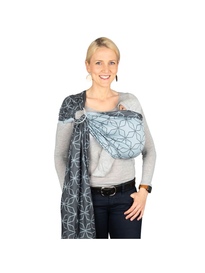 Hoppediz Babytragetuch Ring-Sling kbA in Malmö aqua günstig kaufen 70 x 200 cm
