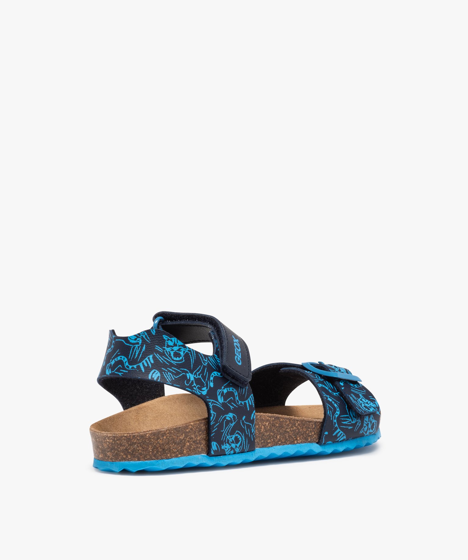 Sandales Garçon avec brides imprimées et semelle cuir - Geox marine | GEMO