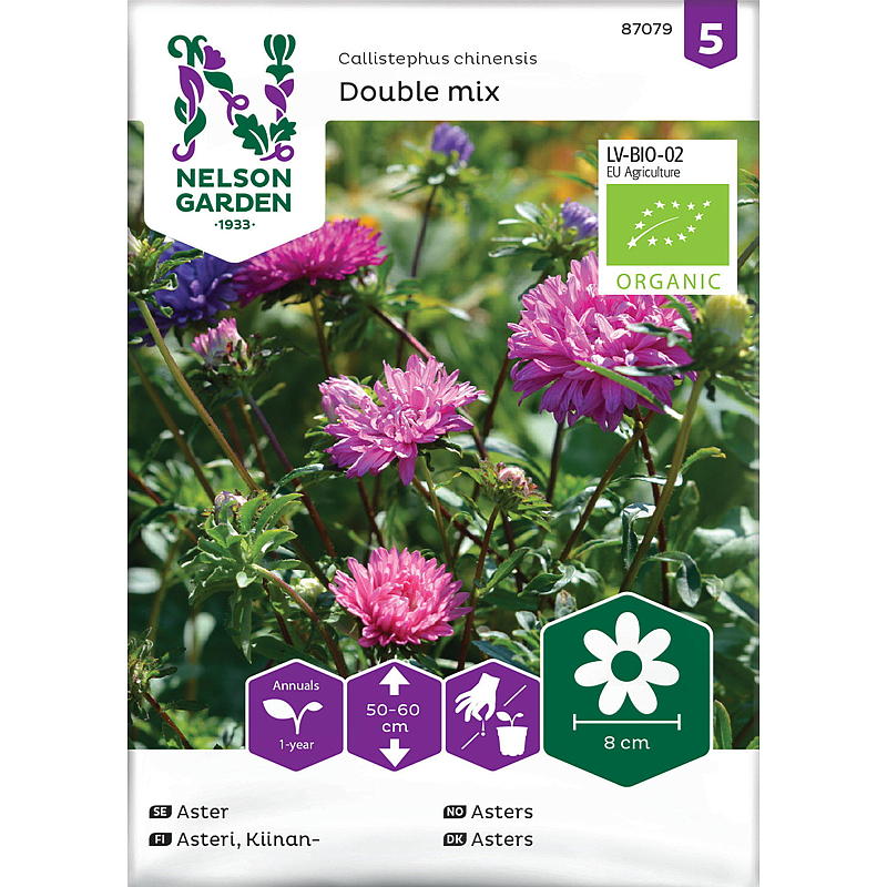 Nelson garden Frø Asters Dobbeltblomstrende, mix4