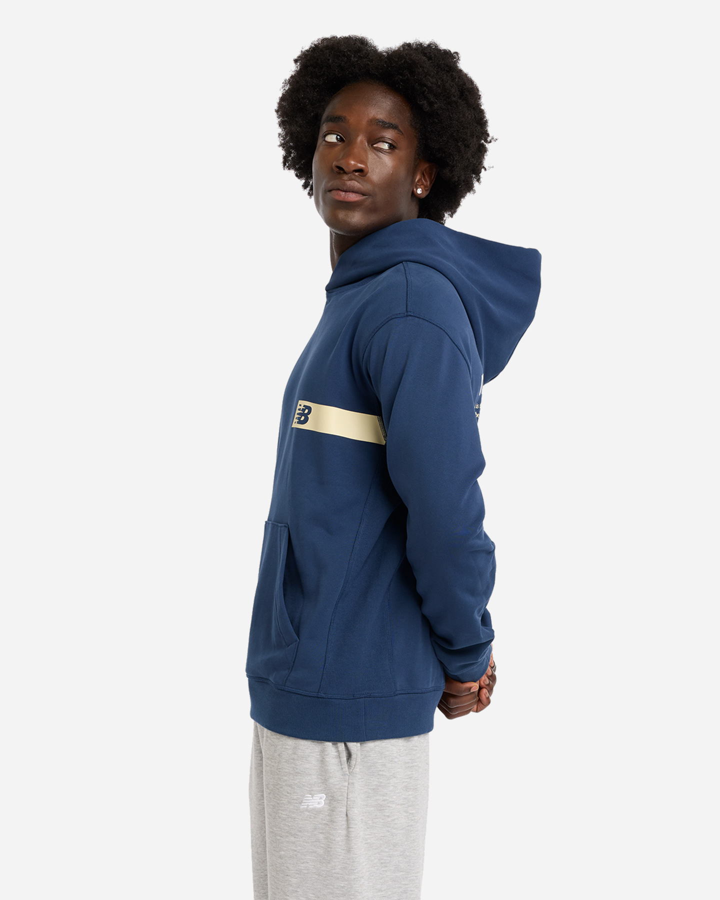 Felpa New Balance Relaxed Gfx Back Big Logo M MT43561NNY