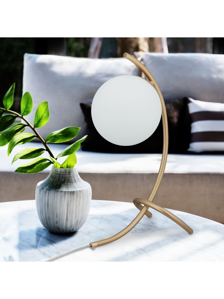 relaxdays Tischlampe in Gold/ Weiß günstig kaufen onesize