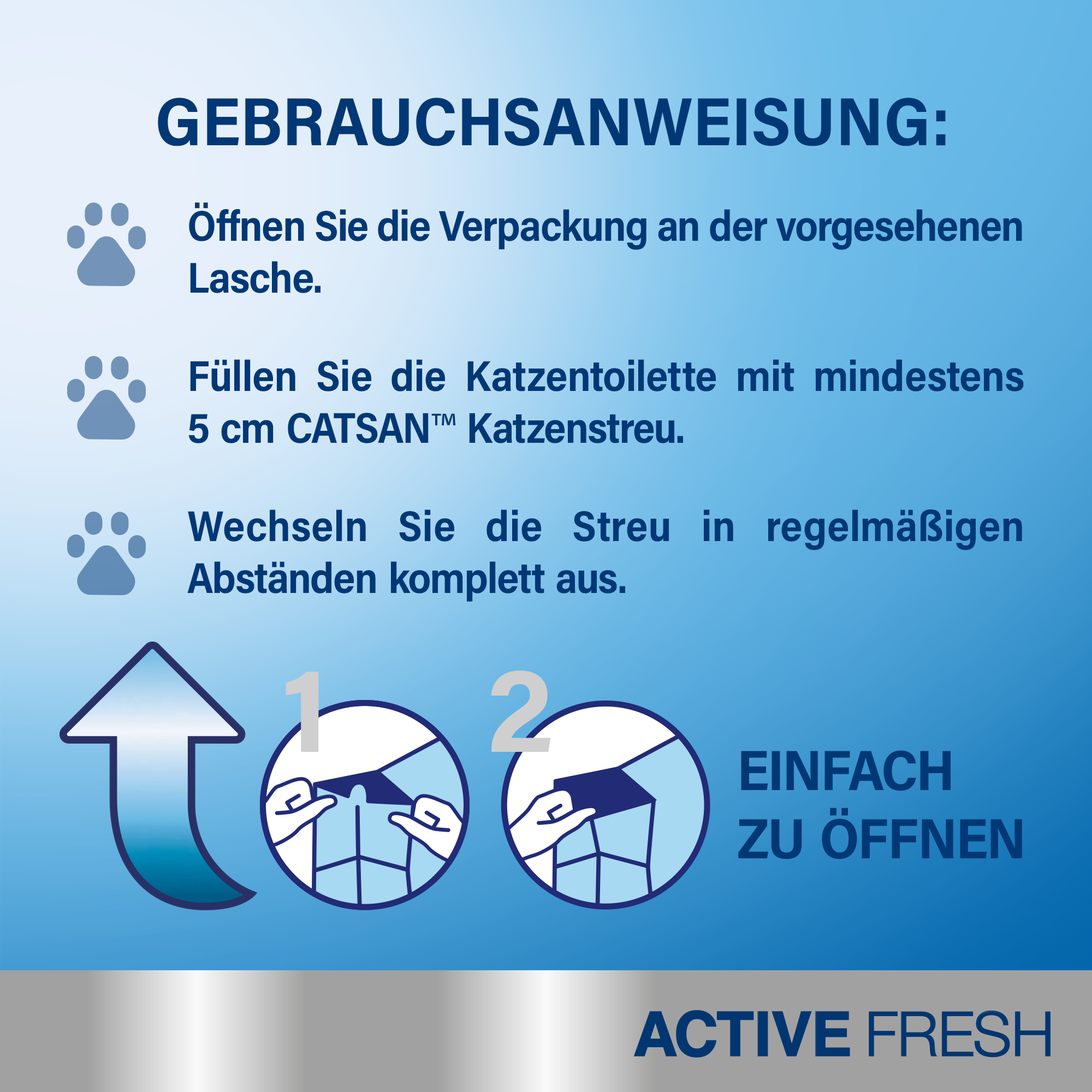 CATSAN Katzenstreu CATSAN Active Fresh Klumpstreu 2x8 l