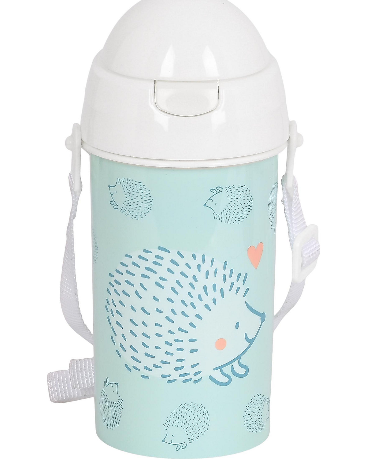 Trinkflasche Igel, automatische Öffnung, inkl. Halm, 500 ml