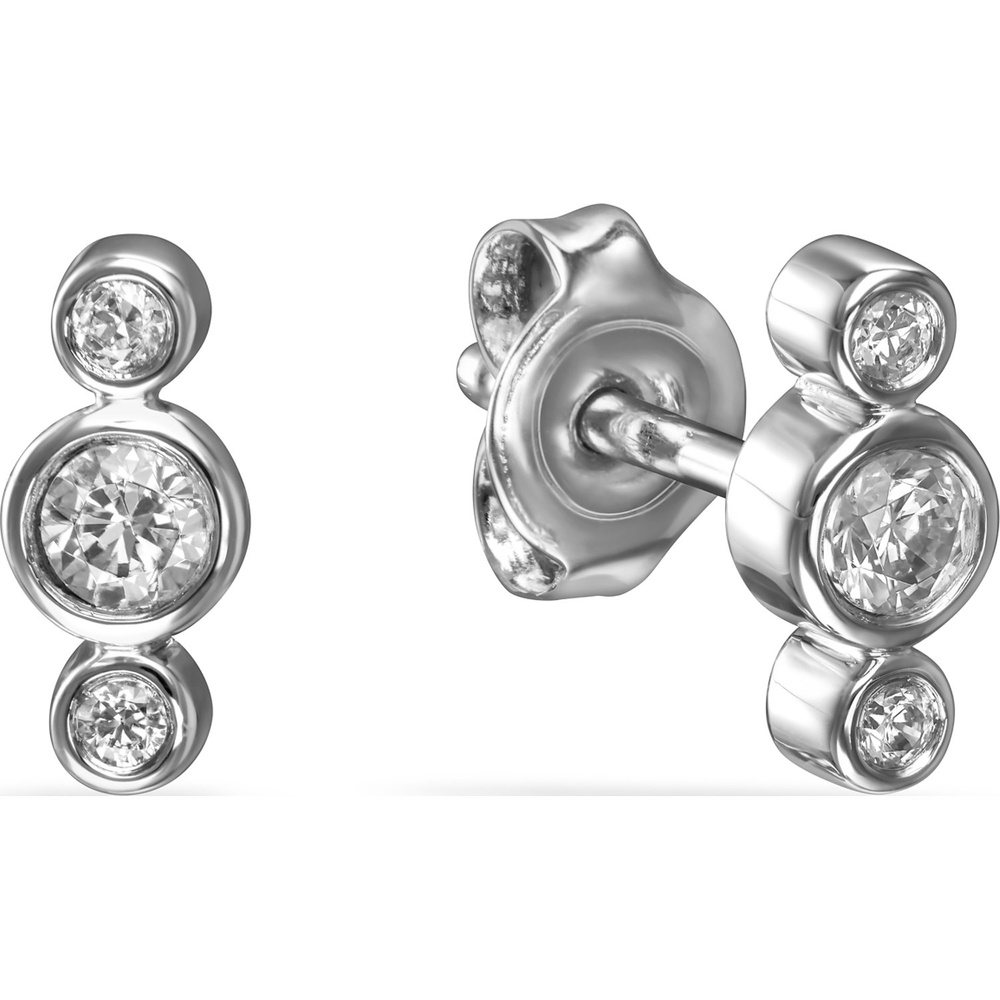 FAVS Boucles d'oreilles à fermoir à poussette 925 Argent Boucles d'oreilles