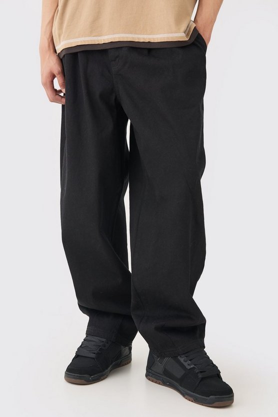 Schwarze Ballon-Jeans