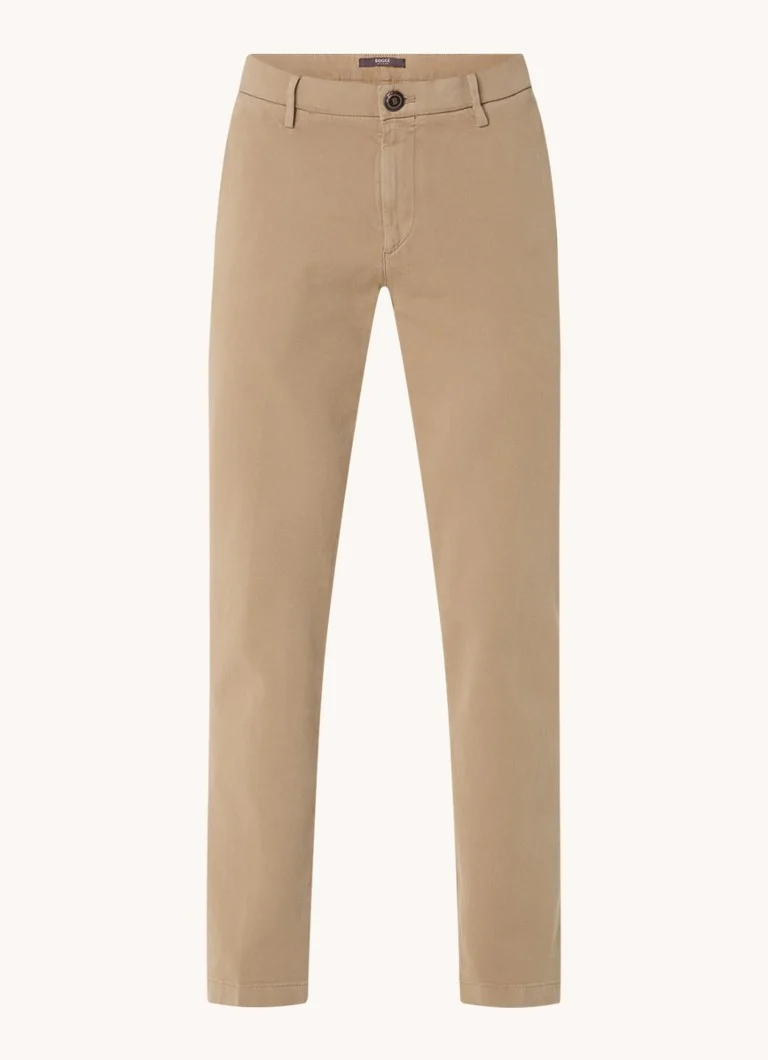 Boggi Milano  Slim fit chino met steekzakken