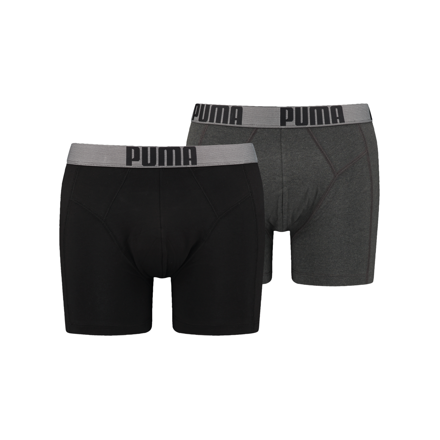 PUMA New Pouch Boxer 2er Pack Schwarz Grau F001