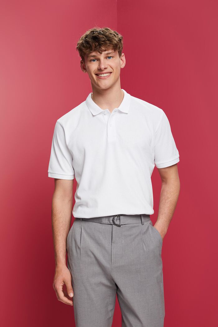 Slim-Fit-Poloshirt aus Baumwoll-Piqué