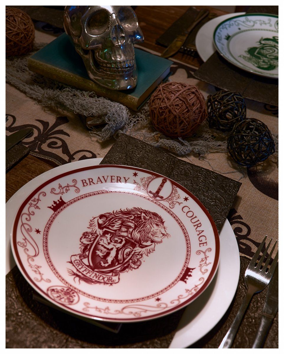 Horror-Shop Geschirr-Set Harry Potter Teller Set 4 Stück - Hogwart Häuser, Porzellan