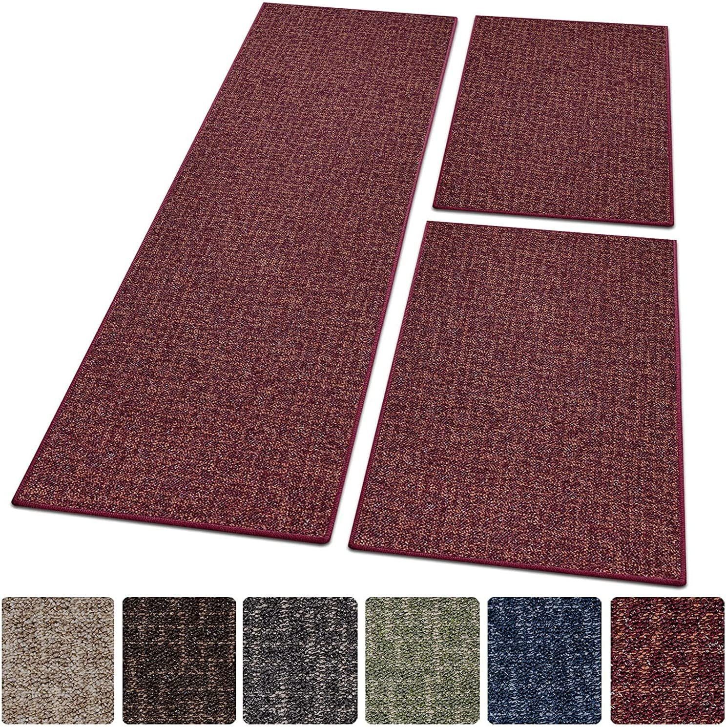 Bettumrandung Bermuda, 3 Größen, 6 Farben, Teppichläufer Floordirekt, Höhe 7 mm, (3-tlg), Konfektioniert in Deutschland